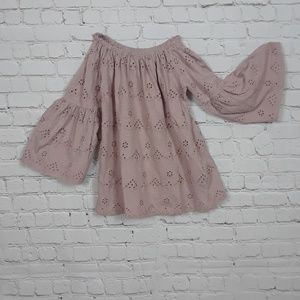 Lucky brand / Eyelet Off The Shoulder Top